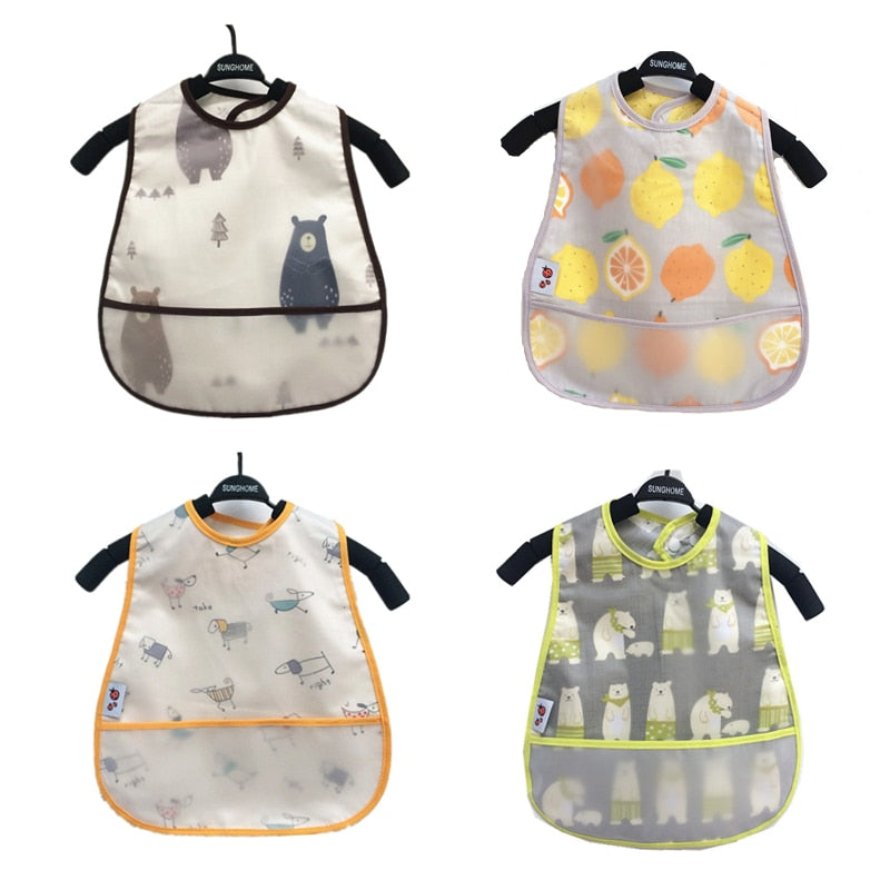 Adjustable Waterproof Baby Bibs with Patterns